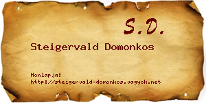 Steigervald Domonkos névjegykártya